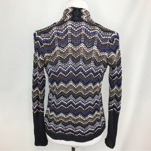 NIC+ZOE Celestial Open Front Chevron Pattern Knit Cardigan Women’s Size Small - Picture 8 of 13